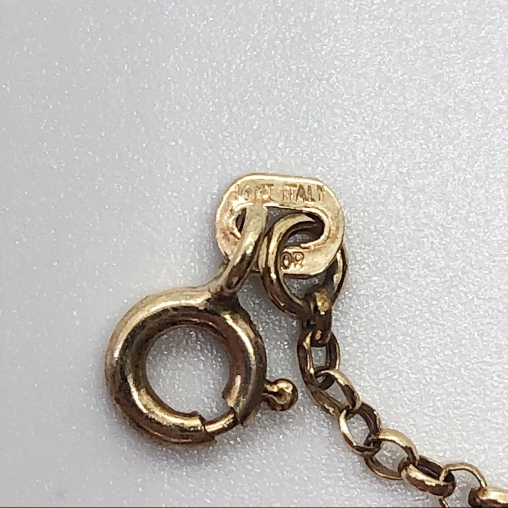 14k yellow gold cherub angel vintage bracelet - Picture 6 of 7